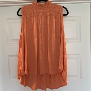 Flowy mock neck sleeveless top